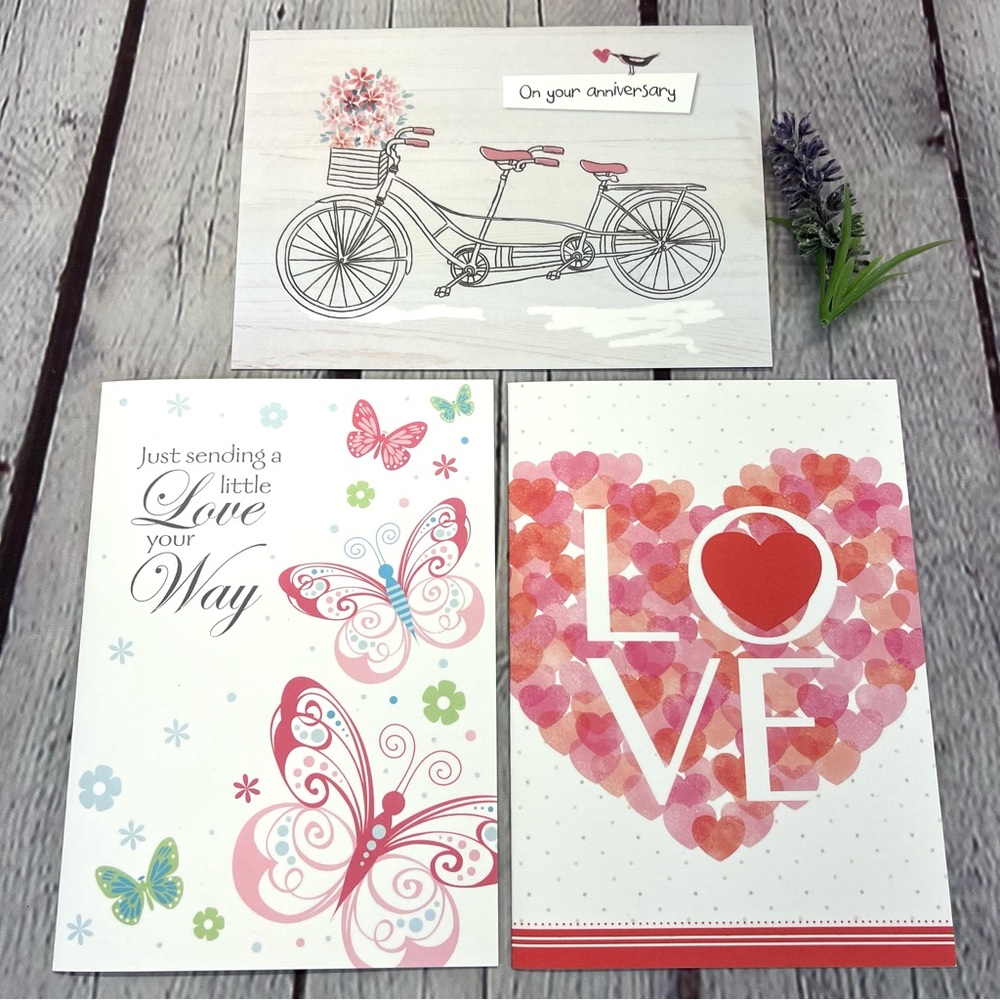 Current Anniversary Cards- Set of 3 New in Pkg. LGC-5